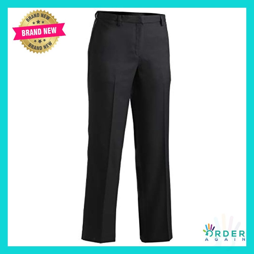 Flat Front Microfiber Work Pants Classic Elegant … - image 2